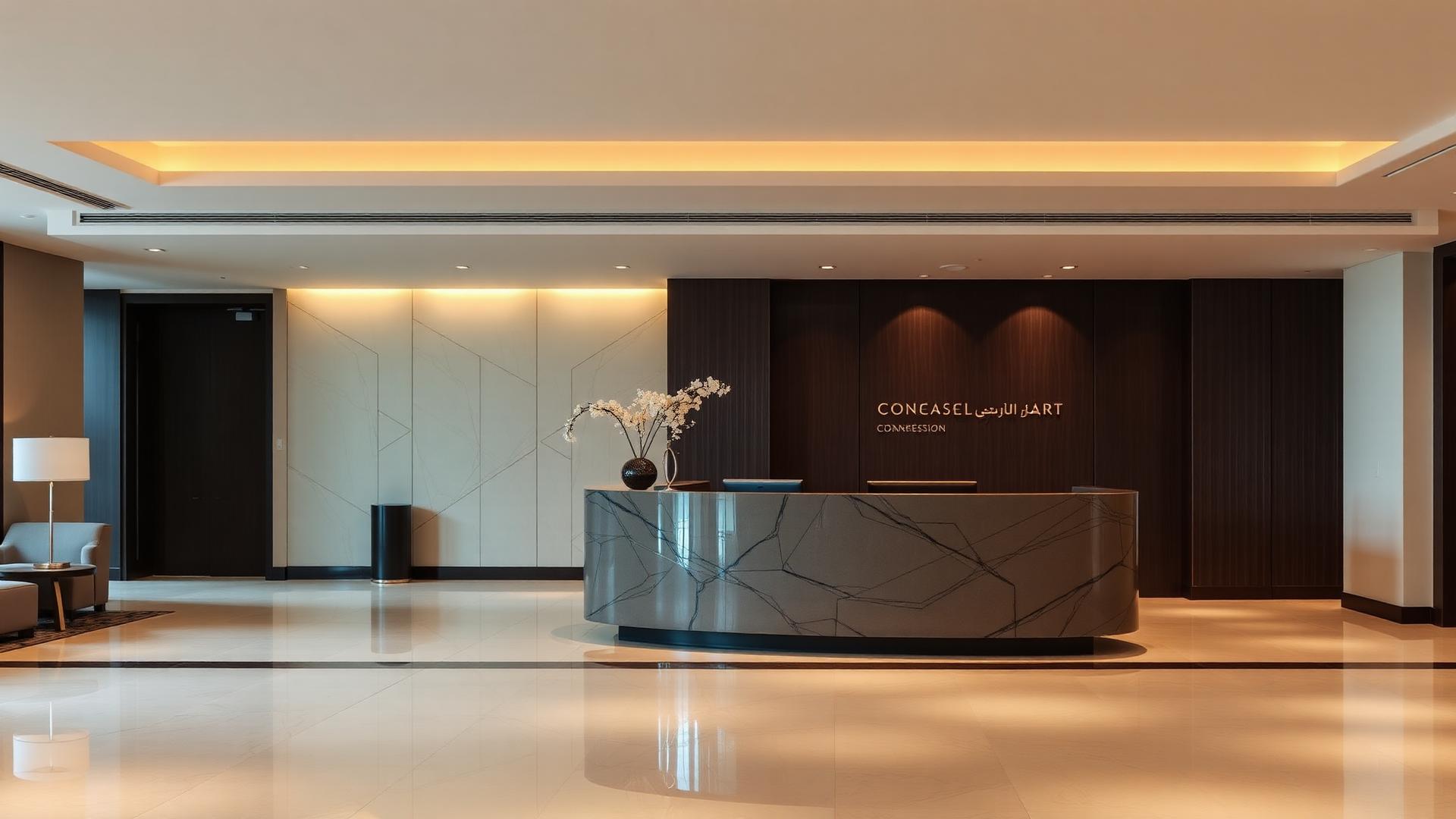 Elegant Dubai office reception